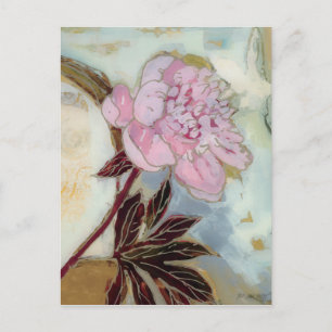 Carte Postale Fleur de pivoine rose