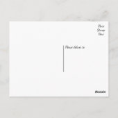 Carte Postale Fleur de pivoine rose Merci floral (Dos)