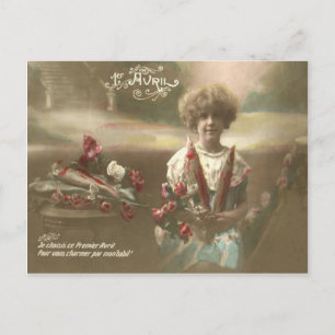 Carte Postale Fleur de poisson Jardin victorien Poisson d'avril