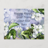 Carte Postale Fleur de pommier  (Devant)