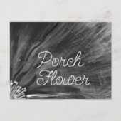Carte Postale Fleur de porche / Noir et blanc / (Devant)