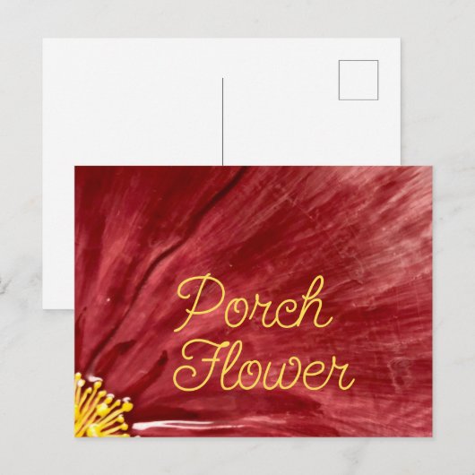 Carte Postale Fleur de porche / Original / (Devant / Derrière)