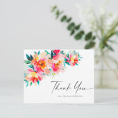Carte Postale Fleur de pré à l'aquarelle Merci Boho (Debout devant)