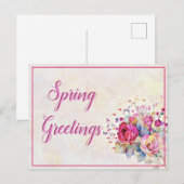 Carte Postale Fleur de printemps (Devant / Derrière)