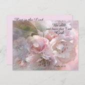 Carte Postale Fleur de printemps délicate avec message biblique (Devant / Derrière)