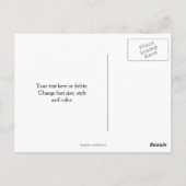 Carte Postale Fleur de Rosier Turquoise Personnalisée (Dos)