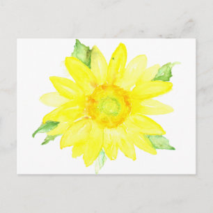 Carte Postale Fleur de soleil d'été jaune brillant