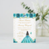 Carte Postale Fleur de Té Florale Peau Foncée Princesse Sweet Si (Debout devant)