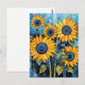 Carte Postale Fleur de tournesol Fleur sauvage Conception de méd (Devant / Derrière)