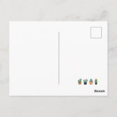 Carte Postale Fleur de verdure de cactus mignon (Dos)