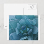 Carte Postale Fleur de Verre de Mer Bleu (Devant / Derrière)