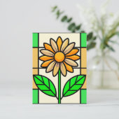 Carte Postale Fleur de verre tendu (Debout devant)