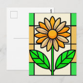 Carte Postale Fleur de verre tendu (Devant / Derrière)