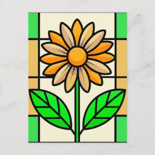 Carte Postale Fleur de verre tendu