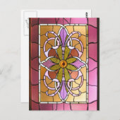 Carte postale Fleur de verre tendu (Devant / Derrière)