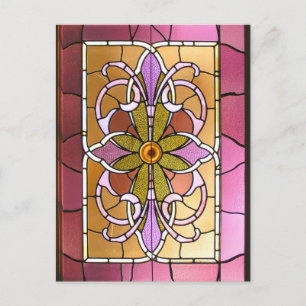 Carte postale Fleur de verre tendu