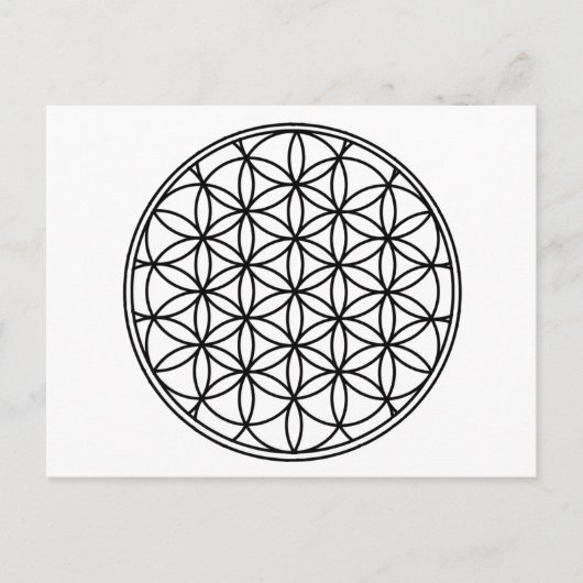 Carte Postale Fleur de vie (Devant)