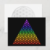 Carte Postale Fleur de vie / Blume des Lebens - chakra pyramidal (Devant / Derrière)