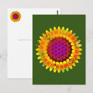 Carte Postale Fleur De Vie - Fleur Géométrique 4