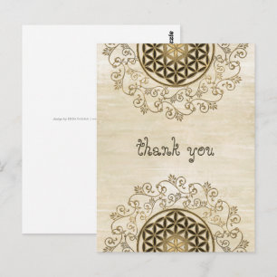 Carte Postale Fleur de Vie - Ornements Vintage Mandala 2