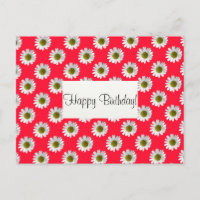 Fleur design floral marguerites sur rose rouge
