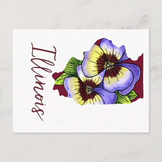 Carte Postale Fleur d'État de l'Illinois (Devant)