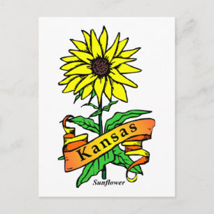 Carte Postale Fleur d'État du Kansas