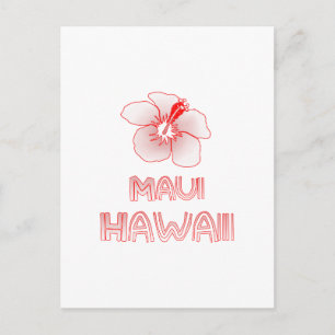 Carte Postale Fleur d'Hibiscus de Maui Hawaii