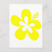 Carte Postale fleur d'hibiscus jaune (Devant)