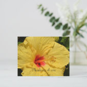 Carte Postale Fleur d'Hibiscus jaune Kauai Hawaii (Debout devant)