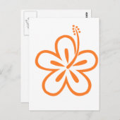 Carte Postale Fleur d'hibiscus orange (Devant / Derrière)