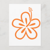 Carte Postale Fleur d'hibiscus orange (Devant)