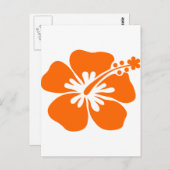 Carte Postale Fleur d'hibiscus orange (Devant / Derrière)