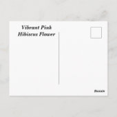 Carte Postale Fleur d'Hibiscus Rose Vibrant (Dos)