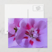 Carte Postale Fleur d'hibiscus violet rose abstrait (Devant / Derrière)