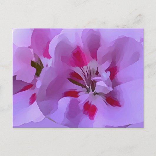 Carte Postale Fleur d'hibiscus violet rose abstrait (Devant)