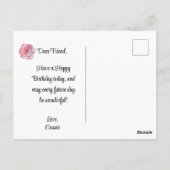 Carte Postale Fleur d'œillet du mois de naissance d'anniversaire (Dos)