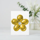 CARTE POSTALE FLEUR D'OR AVEC DIAMONDE (Debout devant)