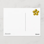 CARTE POSTALE FLEUR D'OR AVEC DIAMONDE (Dos)