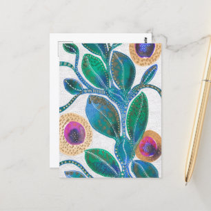 Carte Postale Fleur du désert, aquarelle et stylo, art original