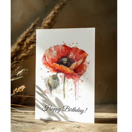 Carte Postale Fleur écarlate, sur mesure