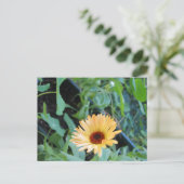 Carte Postale Fleur en feuilles deux (Debout devant)