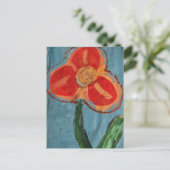 Carte Postale Fleur en techniques mixtes (Debout devant)