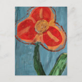 Carte Postale Fleur en techniques mixtes (Devant)