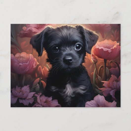 Carte Postale Fleur Épanouie Canine (Devant)