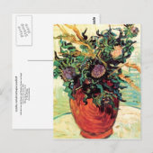 Carte Postale Fleur et chardons, Van Gogh Art (Devant / Derrière)