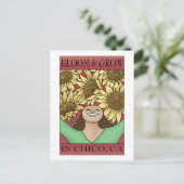 Carte Postale Fleur et croissance en Chico, CA (Debout devant)