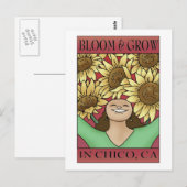 Carte Postale Fleur et croissance en Chico, CA (Devant / Derrière)