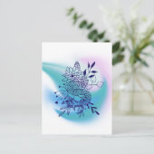 Carte Postale Fleur et serpent aquarelle (Debout devant)