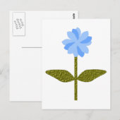 Carte postale Fleur Faisy Joli Bleu (Devant / Derrière)